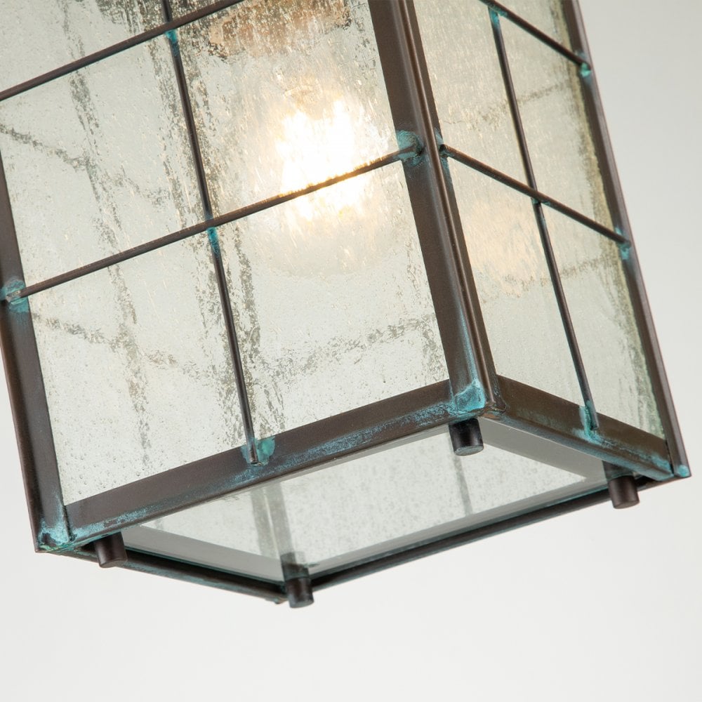 Nantucket Exterior Medium Chain Lantern In Aged Brass Finish QN-NANTUCKET8-M-AS