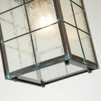 Nantucket Exterior Medium Chain Lantern In Aged Brass Finish QN-NANTUCKET8-M-AS