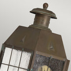 Nantucket Exterior Large Wall Lantern In Aged Brass Finish QN-NANTUCKET-L-AS