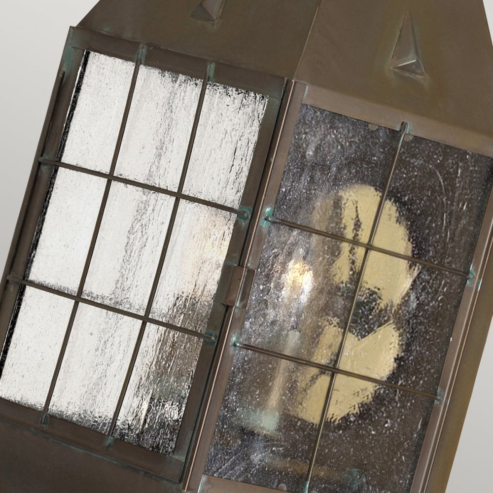 Nantucket Exterior Large Wall Lantern In Aged Brass Finish QN-NANTUCKET-L-AS
