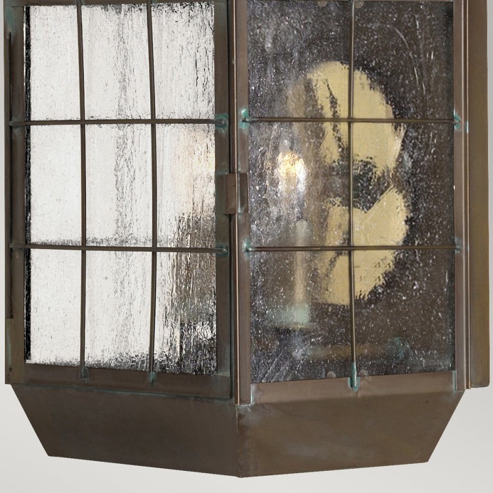 Nantucket Exterior Large Wall Lantern In Aged Brass Finish QN-NANTUCKET-L-AS