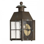 Nantucket Exterior Extra Small Wall Lantern In Aged Brass Finish QN-NANTUCKET-XS-AS