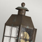 Nantucket Exterior Extra Small Wall Lantern In Aged Brass Finish QN-NANTUCKET-XS-AS