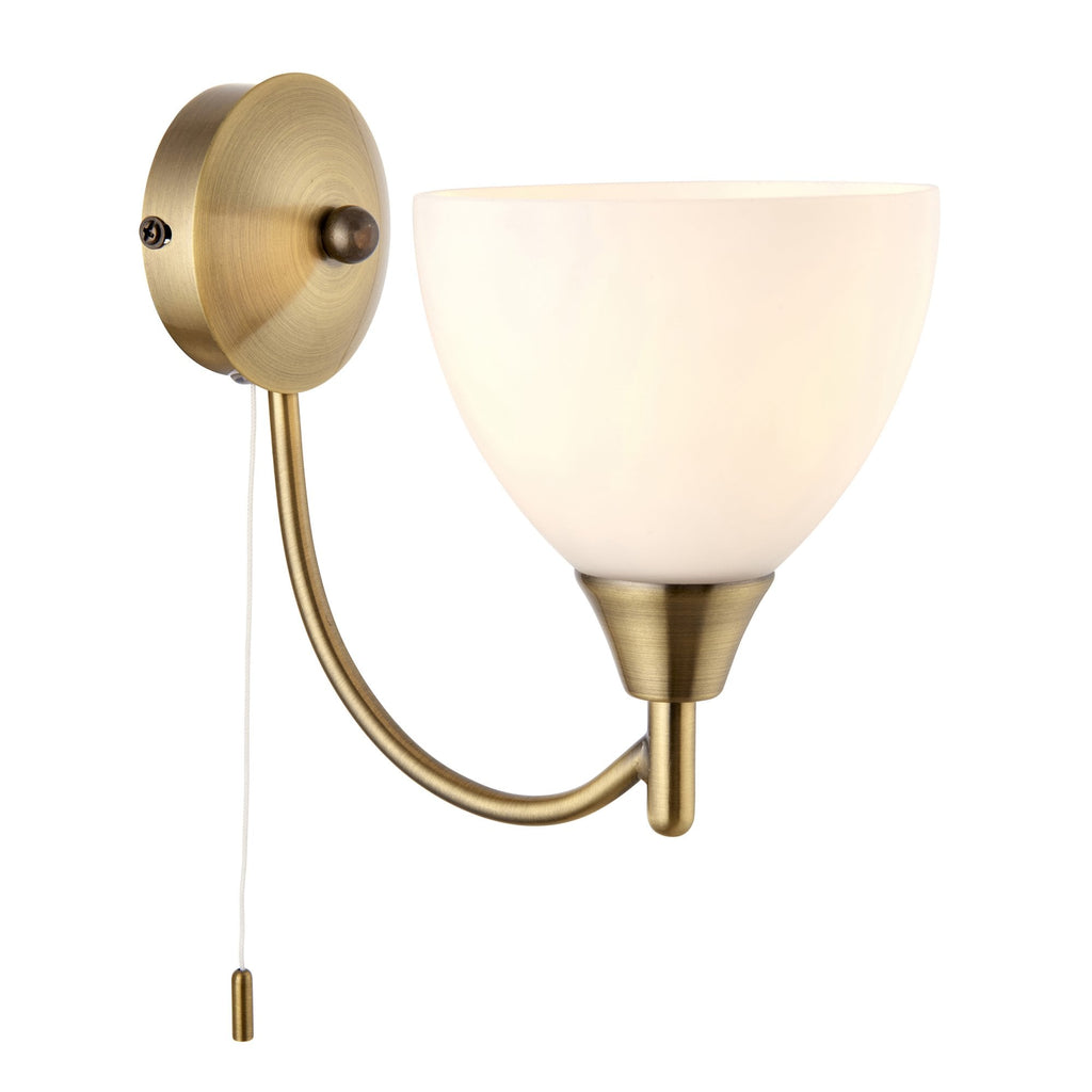 1805-1AN 1 Light Wall Light In Antique Brass