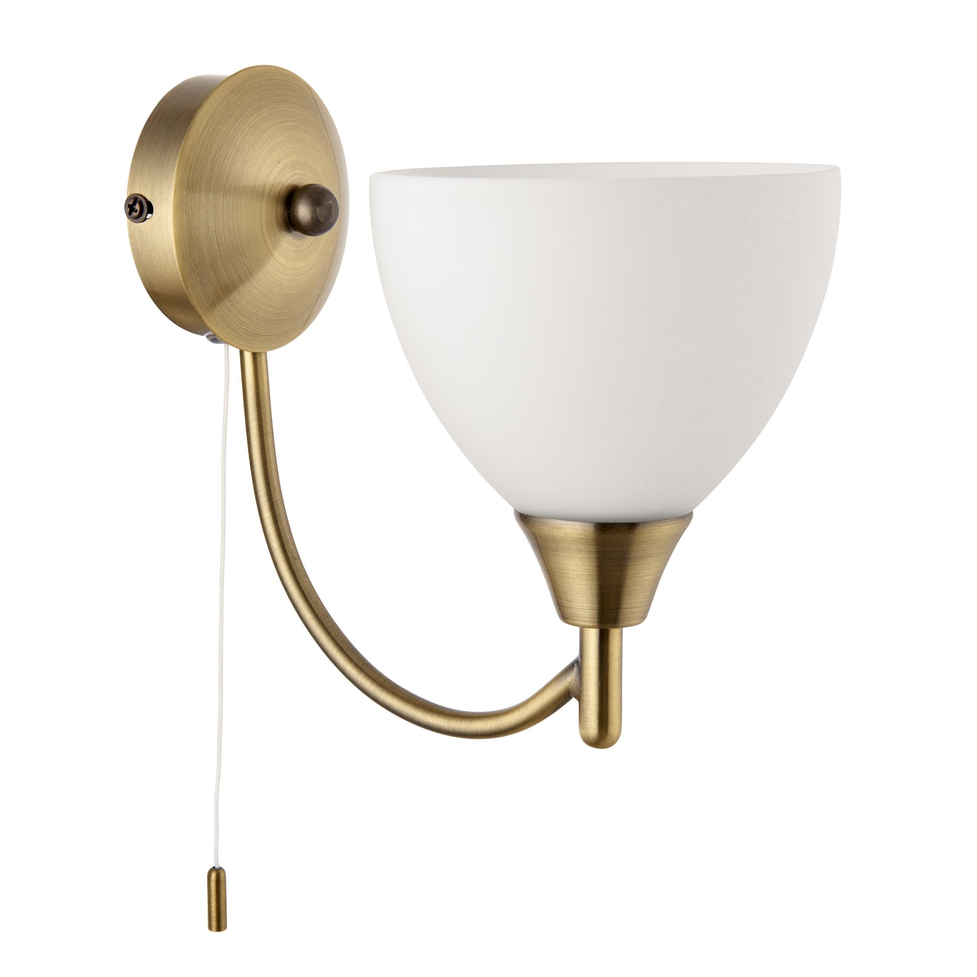 1805-1AN 1 Light Wall Light In Antique Brass