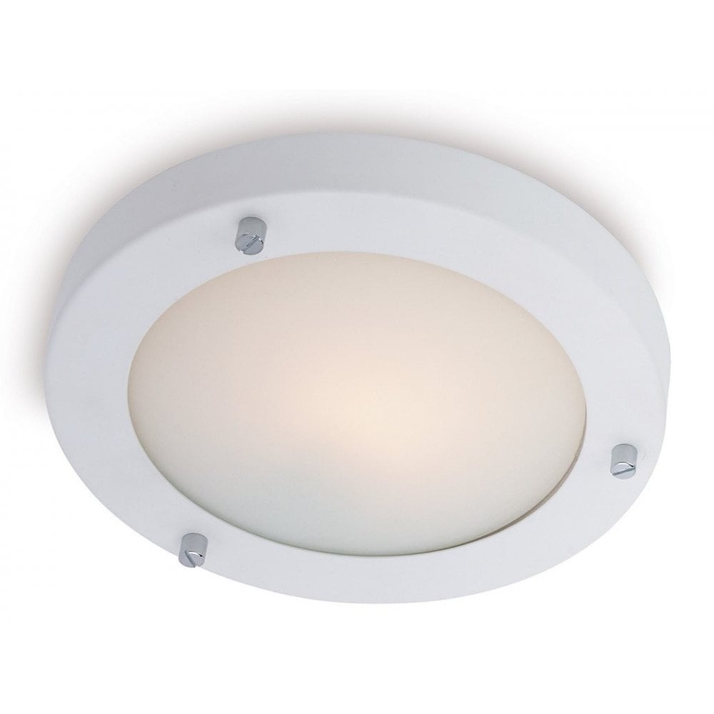 Rondo Matt White Flush Ceiling Fitting - 2745WH