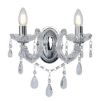 Marie Therese Classic Twin Wall Light In Polished Chrome Finish 399-2