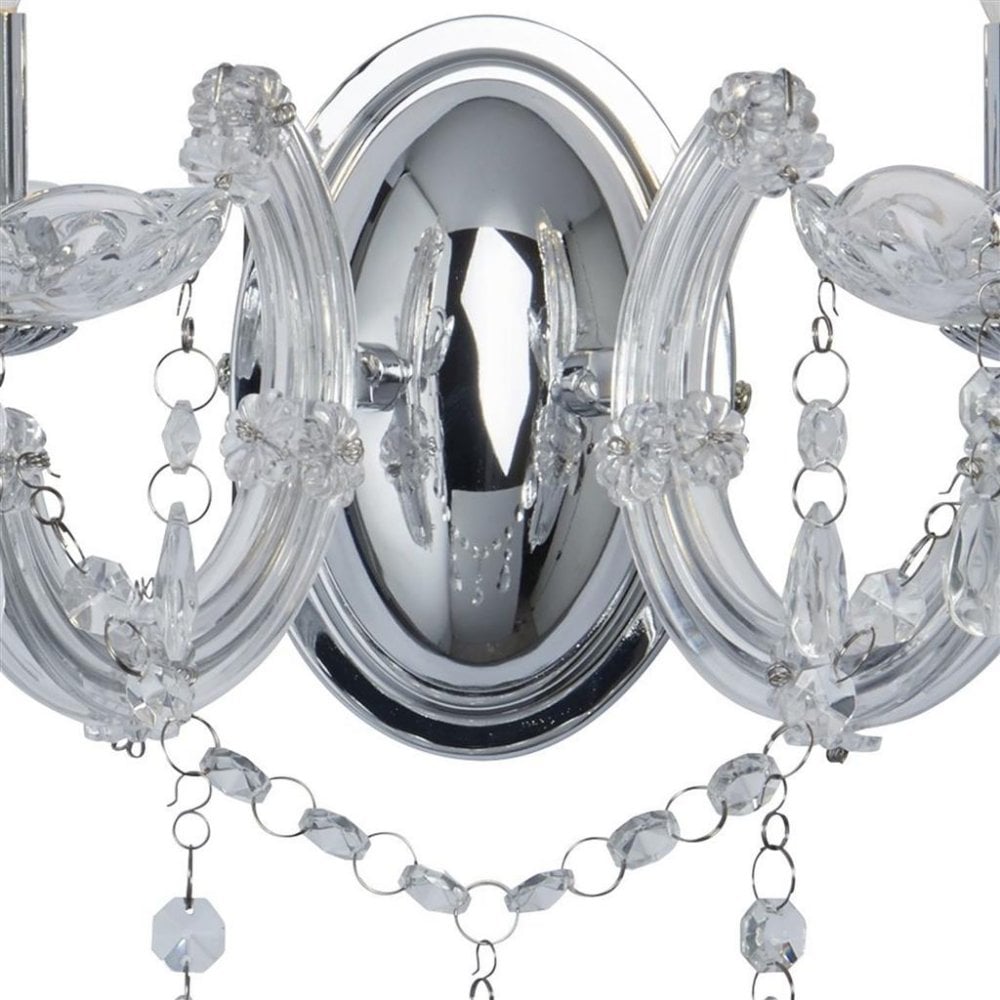 Marie Therese Classic Twin Wall Light In Polished Chrome Finish 399-2