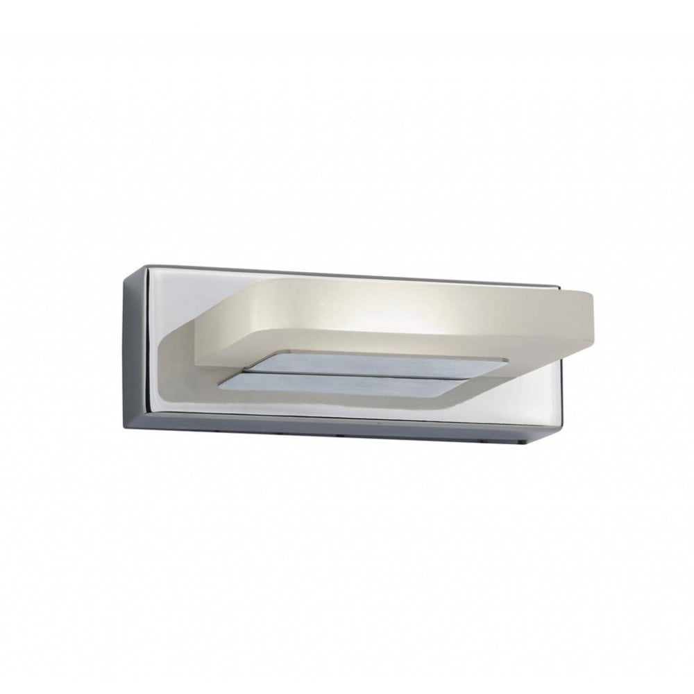 Modern LED Wall Light In Polished Chrome Finish With Frosted Diffuser 3752CC