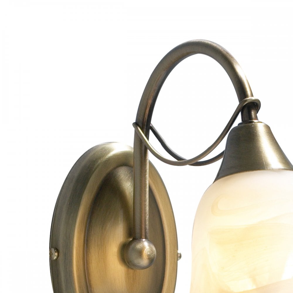 DOU0775 Doublet Antique Brass 1 Light Wall Bracket