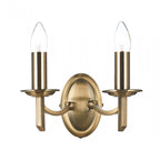 Ambassador 2 Light Antique Brass Wall Light AMB0975