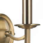 Ambassador 2 Light Antique Brass Wall Light AMB0975