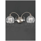 FL2295/2 2 Light Satin Nickel and Crystal Wall Light