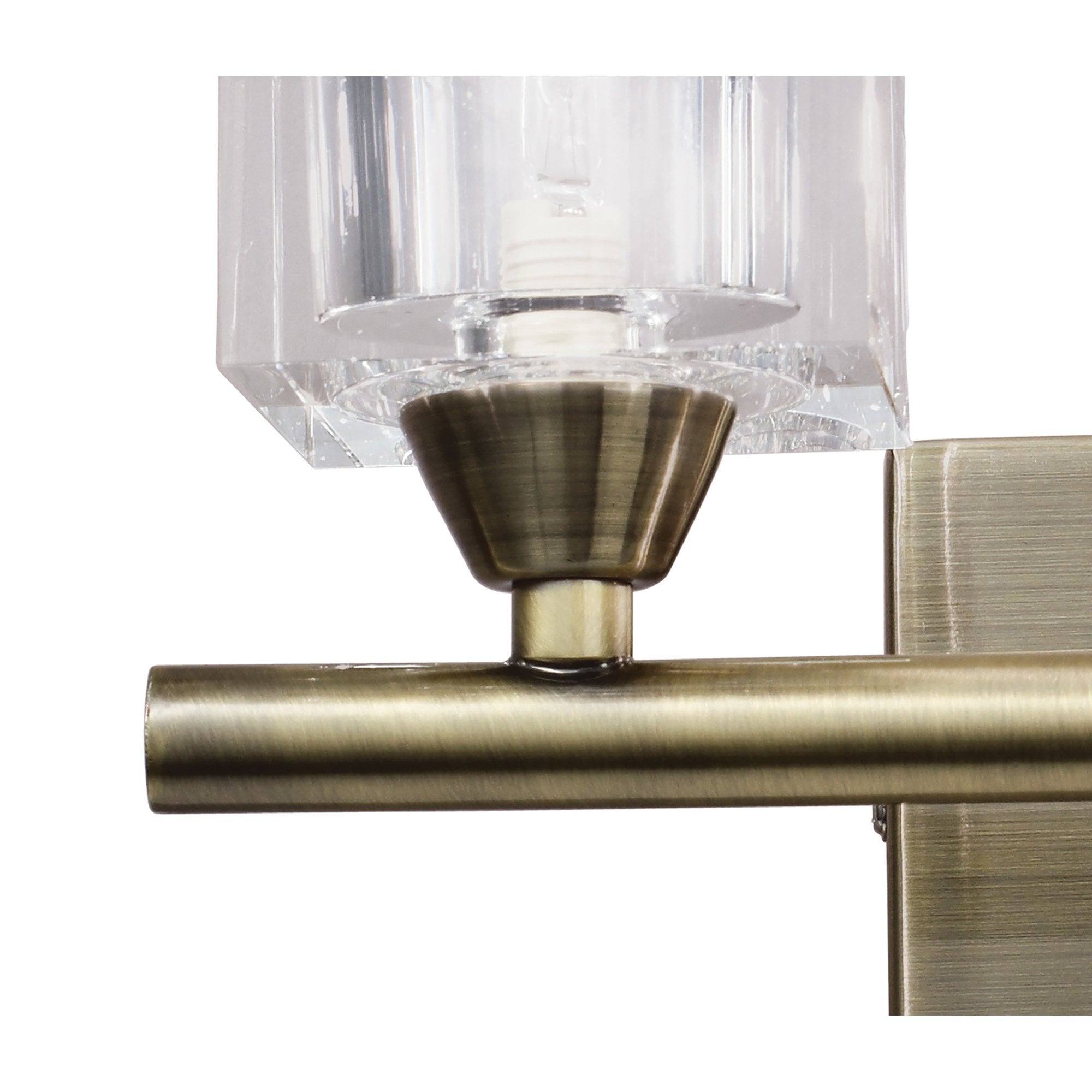 M2364AB Cuadrax 2 Light Antique Brass Wall Lamp