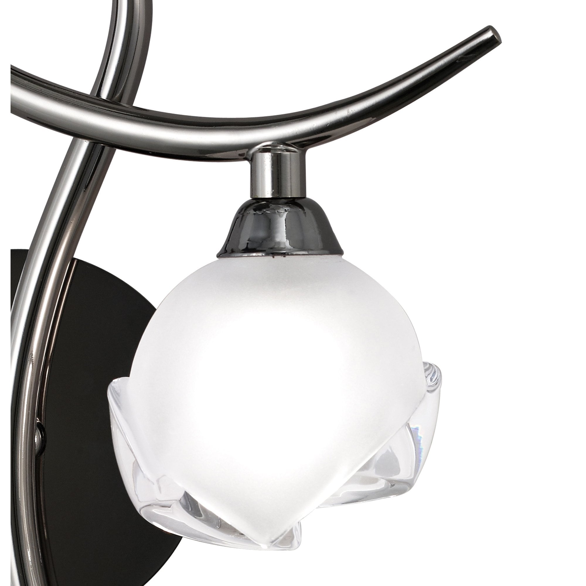 M0818BC/R Fragma 1 Light Black Chrome Wall Lamp