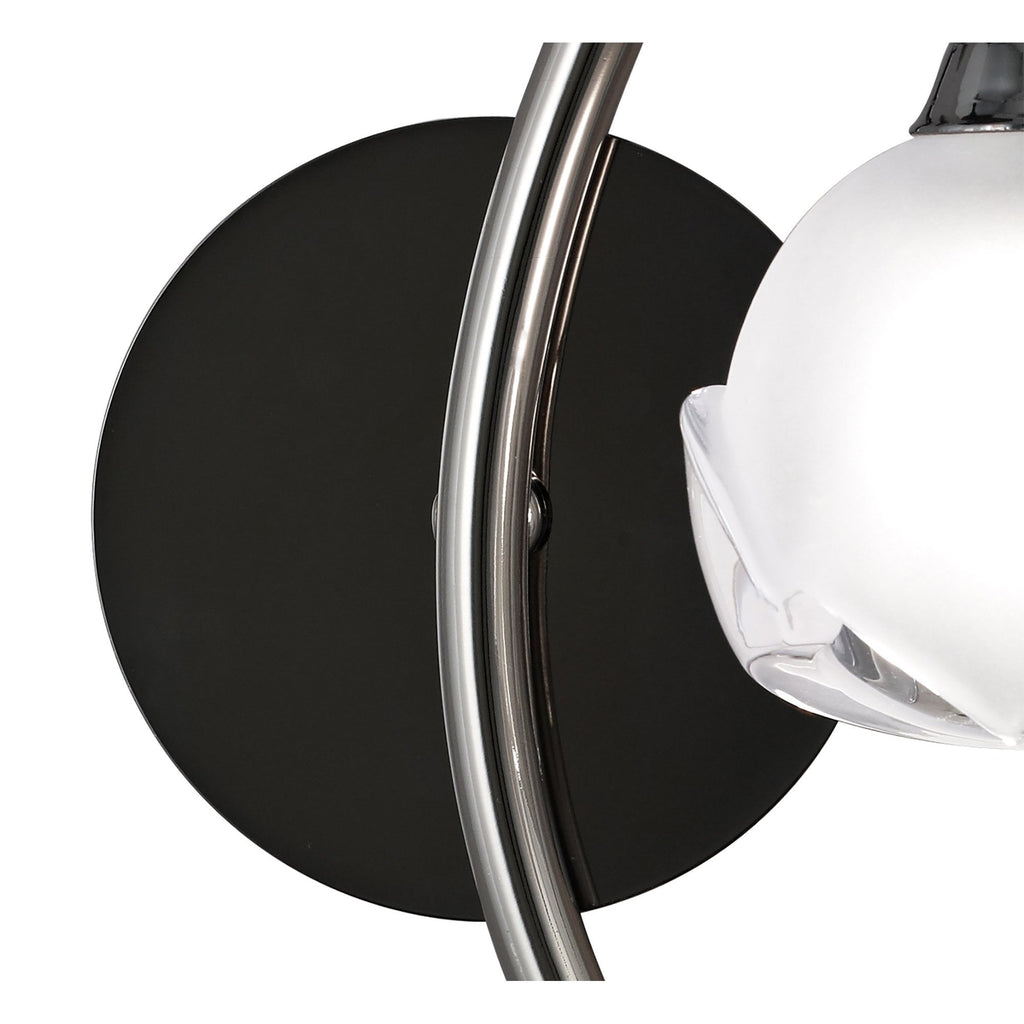 M0818BC/R Fragma 1 Light Black Chrome Wall Lamp