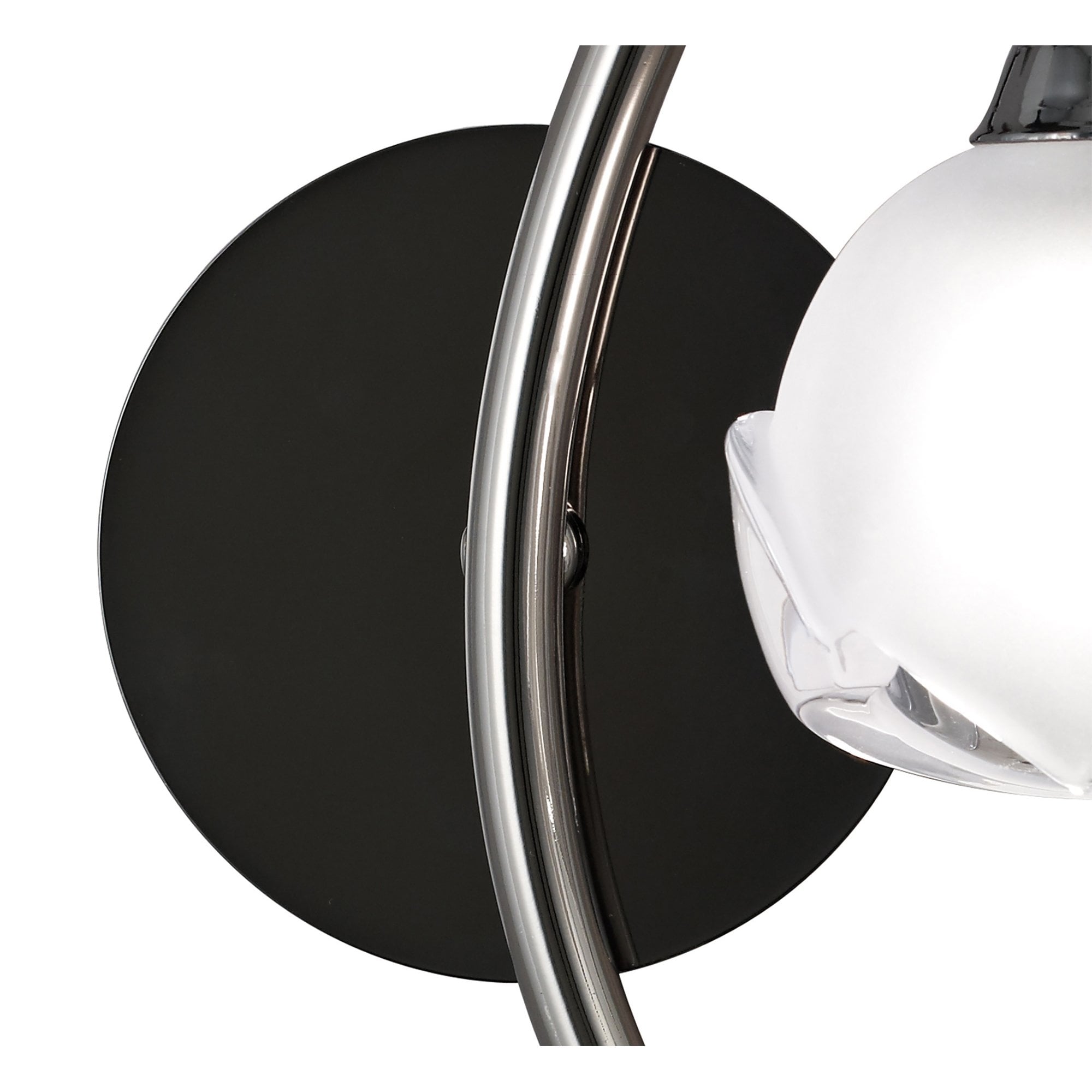 M0818BC/R Fragma 1 Light Black Chrome Wall Lamp