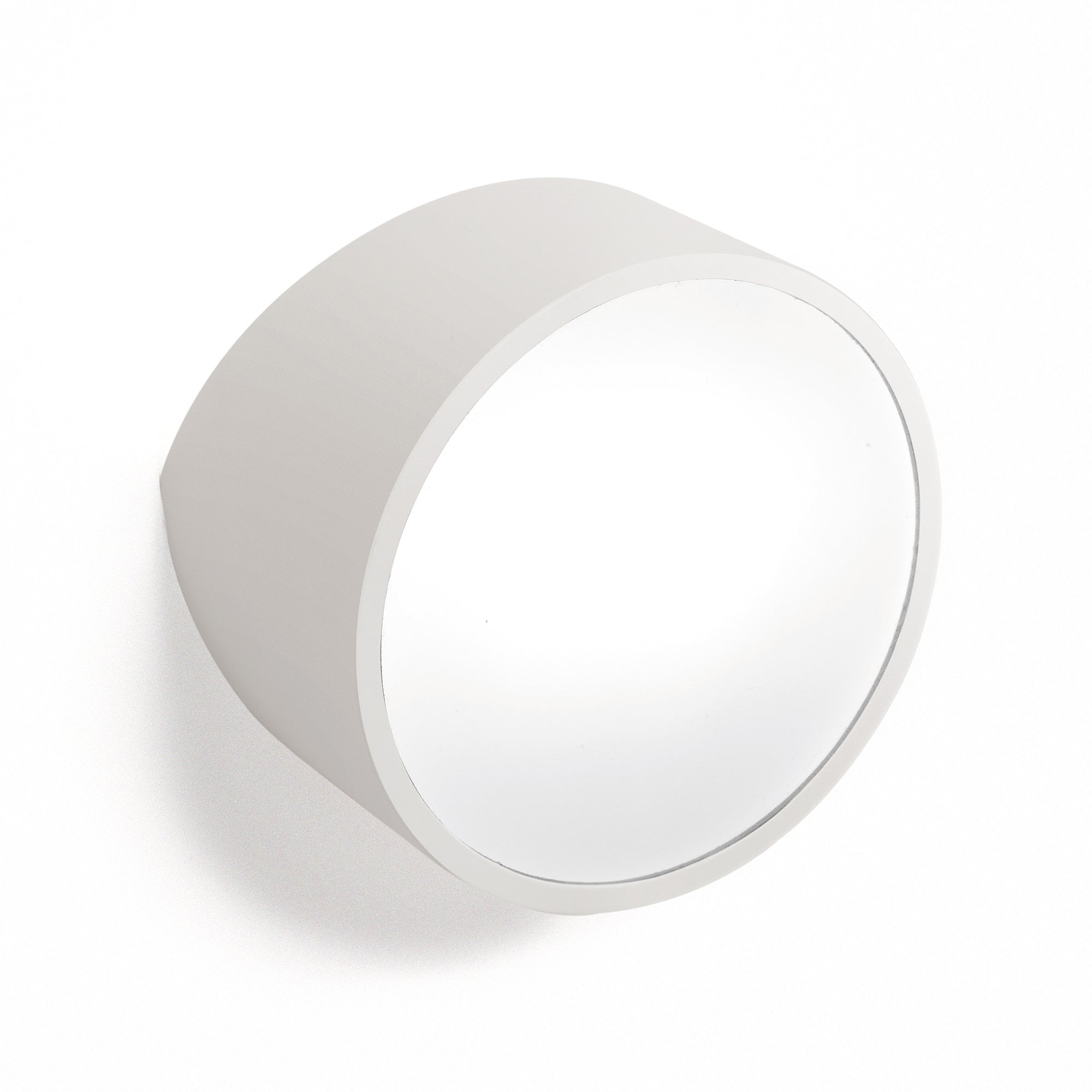 Mini Modern Round Outdoor Wall Light In Matt White IP44 M5480