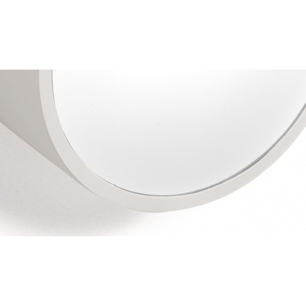Mini Modern Round Outdoor Wall Light In Matt White IP44 M5480