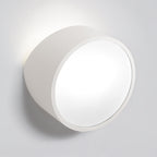 Mini Modern Round Outdoor Wall Light In Matt White IP44 M5480