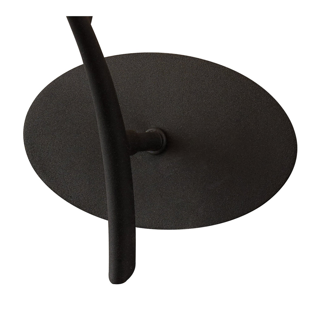 M1154/S Eve 1 Lt Anthracite Switched Wall Lamp With Ivory Shade