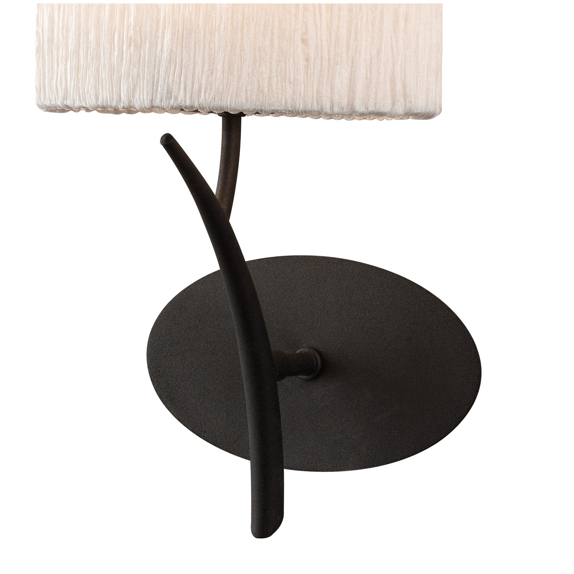 M1154/S Eve 1 Lt Anthracite Switched Wall Lamp With Ivory Shade