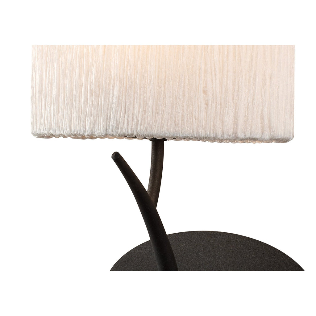 M1154/S Eve 1 Lt Anthracite Switched Wall Lamp With Ivory Shade