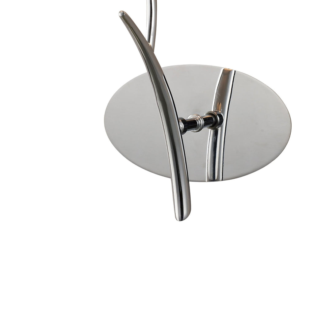 M1134/S Eve 1 Lt Chrome Switched Wall Lamp With Ivory Shade