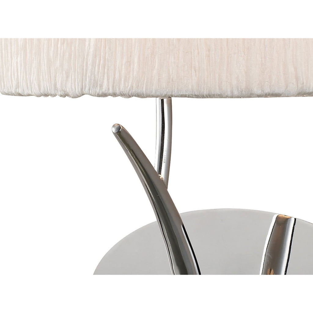 M1134/S Eve 1 Lt Chrome Switched Wall Lamp With Ivory Shade