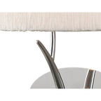 M1134/S Eve 1 Lt Chrome Switched Wall Lamp With Ivory Shade