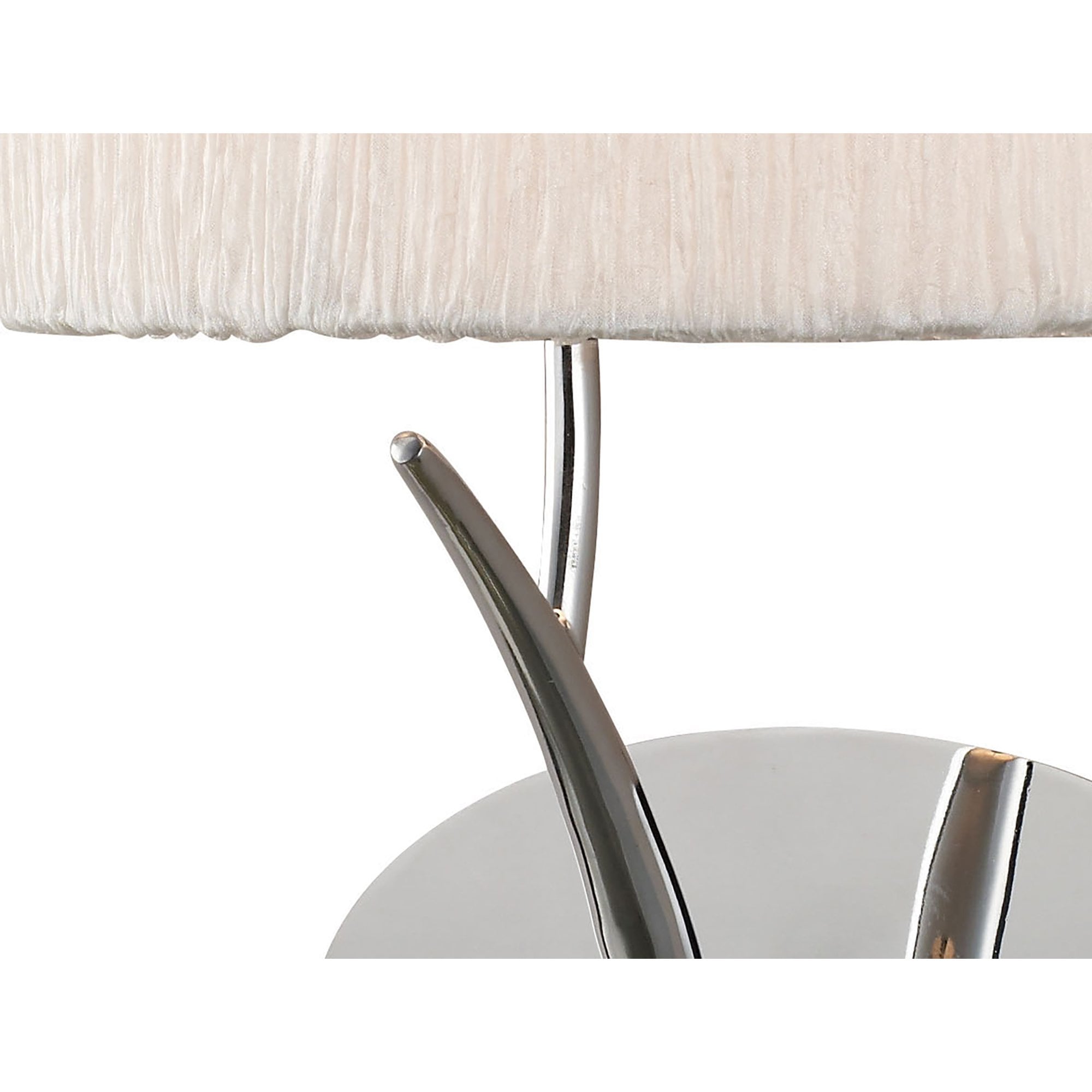M1134/S Eve 1 Lt Chrome Switched Wall Lamp With Ivory Shade