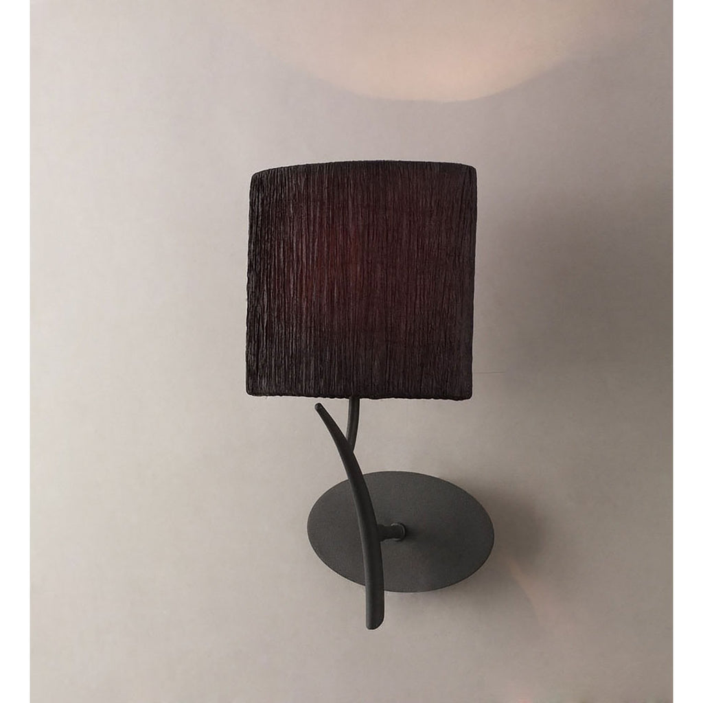 M1154/BS Eve 1 Light Anthracite Wall Lamp With Black Shade