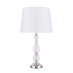 Bradshaw Ribbed Glass Table Lamp In Polished Nickel Finish With Shade LA3756202-Q