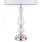 Bradshaw Ribbed Glass Table Lamp In Polished Nickel Finish With Shade LA3756202-Q