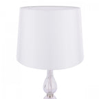 Bradshaw Ribbed Glass Table Lamp In Polished Nickel Finish With Shade LA3756202-Q