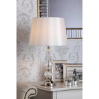 Bradshaw Ribbed Glass Table Lamp In Polished Nickel Finish With Shade LA3756202-Q