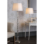 Bradshaw Ribbed Glass Table Lamp In Polished Nickel Finish With Shade LA3756202-Q
