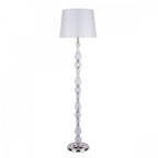 Bradshaw Ribbed Glass Floor Lamp In Polished Nickel With Shade LA3756203-Q