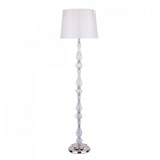 Bradshaw Ribbed Glass Floor Lamp In Polished Nickel With Shade LA3756203-Q