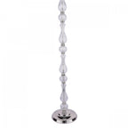 Bradshaw Ribbed Glass Floor Lamp In Polished Nickel With Shade LA3756203-Q