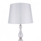 Bradshaw Ribbed Glass Floor Lamp In Polished Nickel With Shade LA3756203-Q