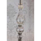 Bradshaw Ribbed Glass Floor Lamp In Polished Nickel With Shade LA3756203-Q