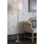 Bradshaw Ribbed Glass Floor Lamp In Polished Nickel With Shade LA3756203-Q
