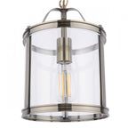 Harrington Classic Single Ceiling Lantern In Antique Brass Finish With Glass LA3756217-Q