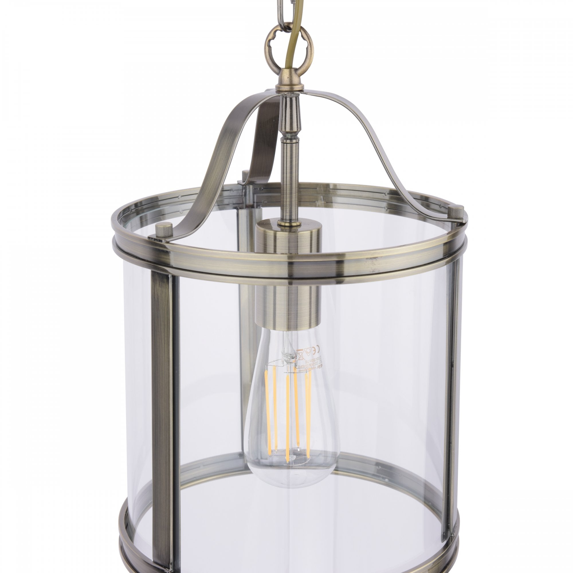 Harrington Classic Single Ceiling Lantern In Antique Brass Finish With Glass LA3756217-Q