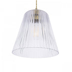 Callaghan Classic Grand Pendant In Antique Brass Finish With Ribbed Glass Shade LA3756205-Q