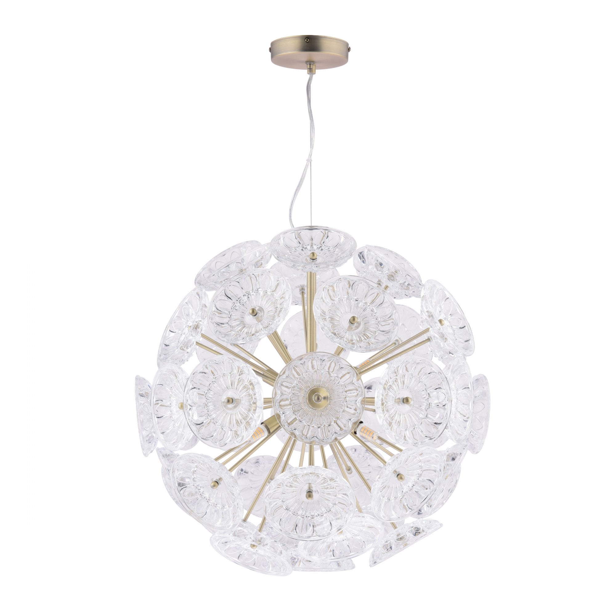 Elwick Modern 6 Light Ceiling Pendant In Antique Brass Finish LA3756208-Q