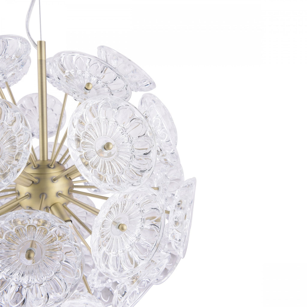 Elwick Modern 6 Light Ceiling Pendant In Antique Brass Finish LA3756208-Q