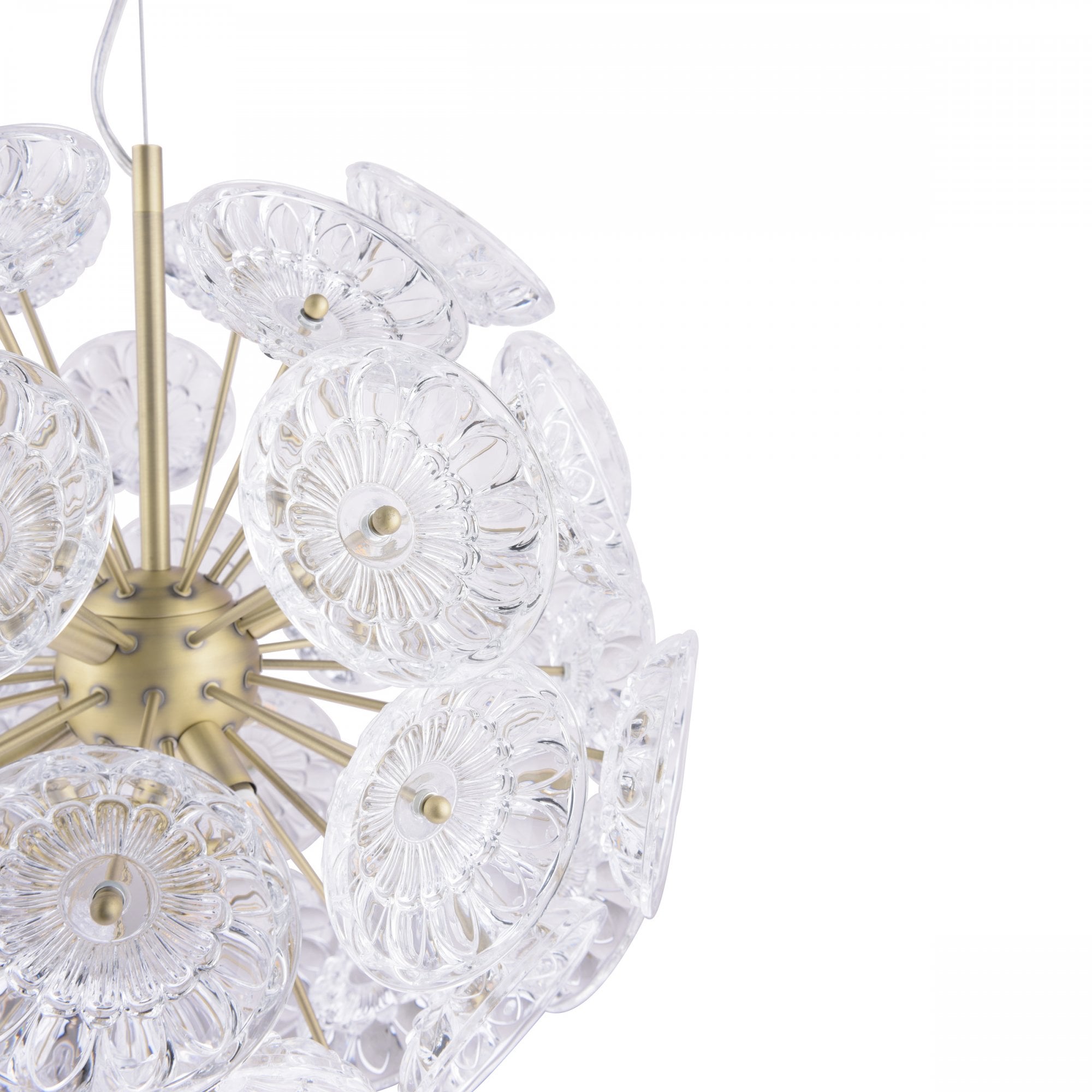 Elwick Modern 6 Light Ceiling Pendant In Antique Brass Finish LA3756208-Q