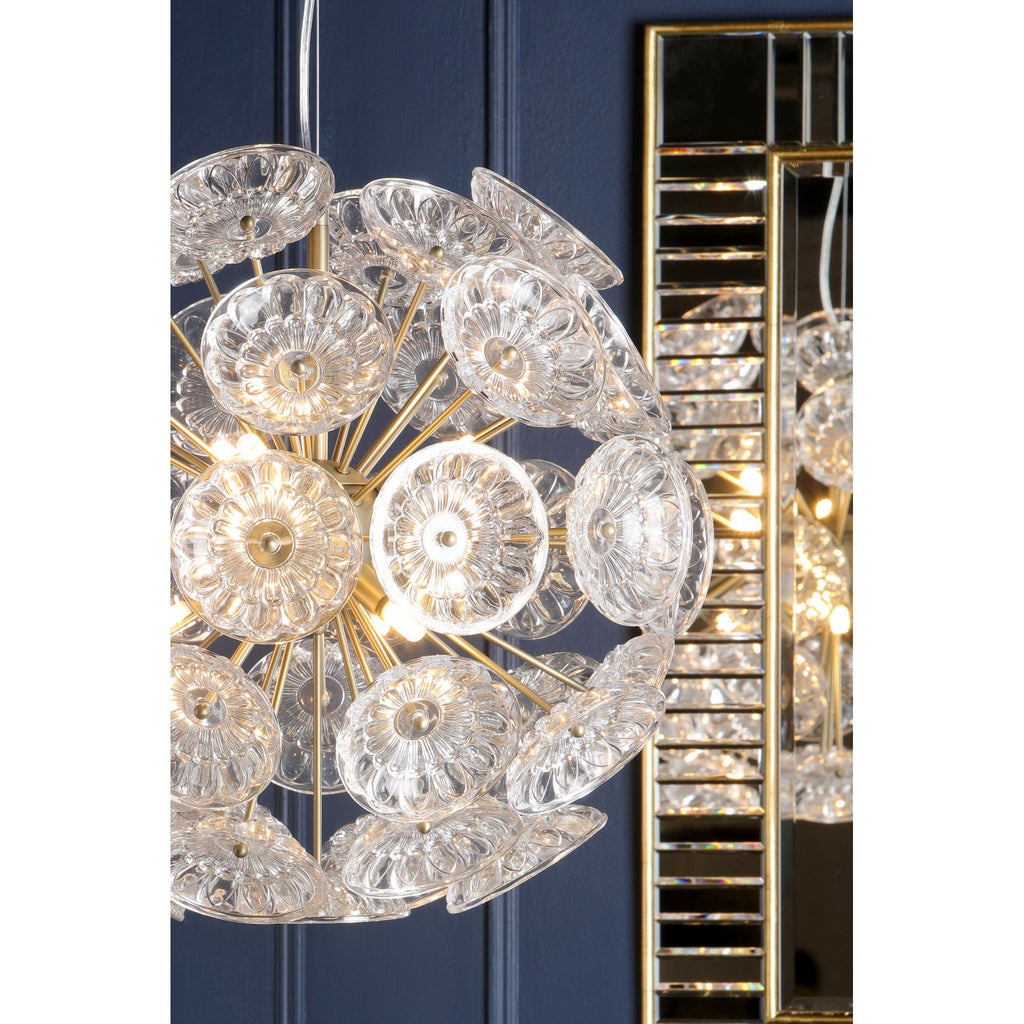 Elwick Modern 6 Light Ceiling Pendant In Antique Brass Finish LA3756208-Q